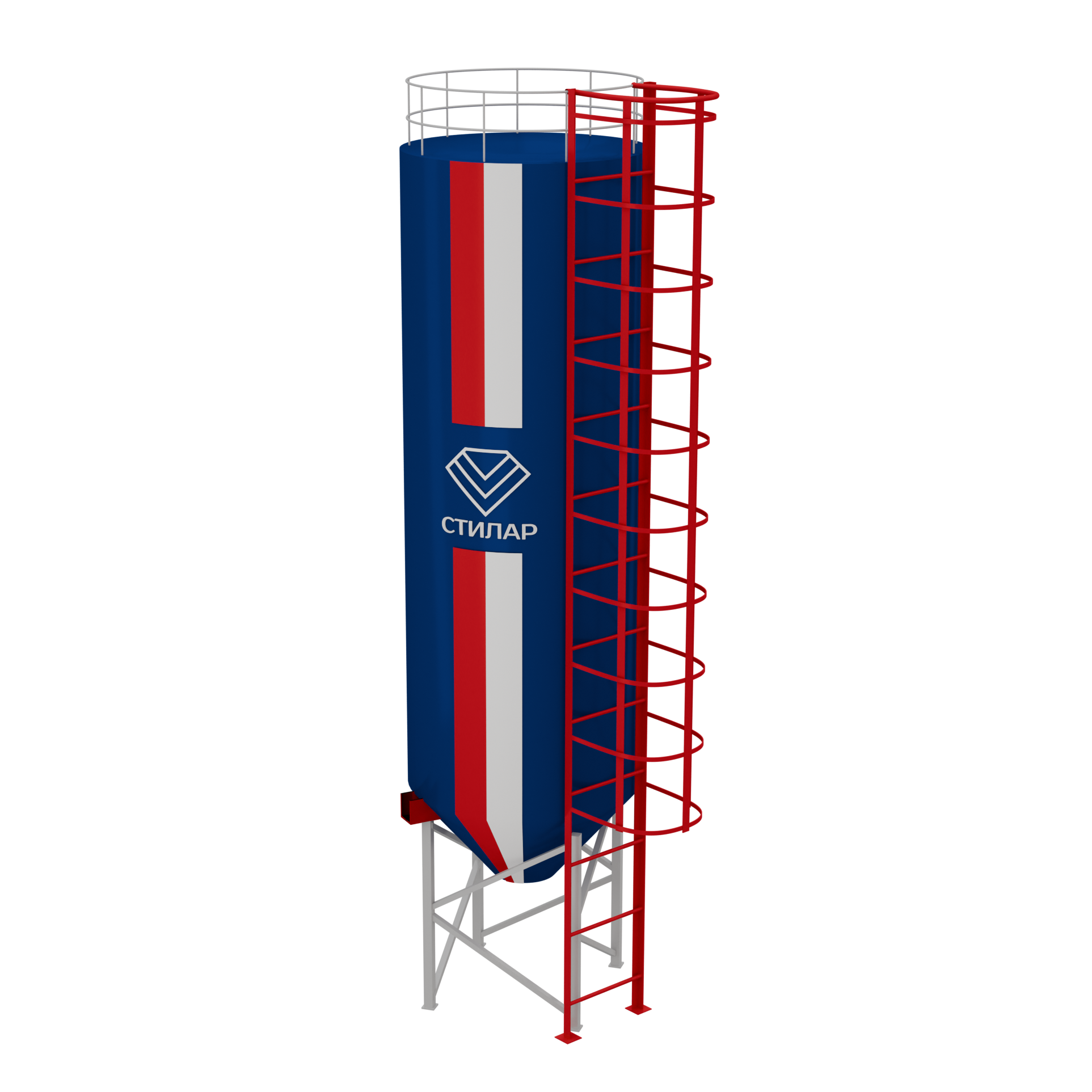 Цельносварный силос для комбикорма 600 м³ от производителя